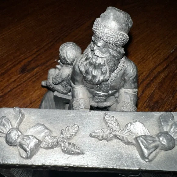 Vintage Rare Michael Ricker Pewter Sitting Santa & Cory Piano Limited Edition - Picture 7 of 12